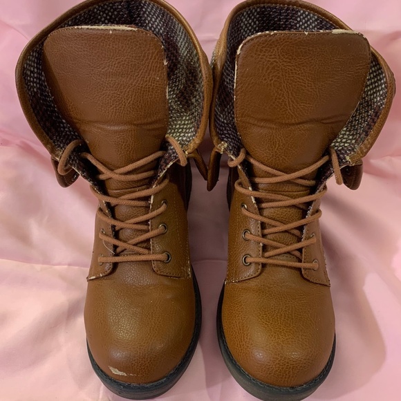 UNIONBAY Women's Sparky-u Leather Boot - Brown - Size 8 - Picture 1 of 8